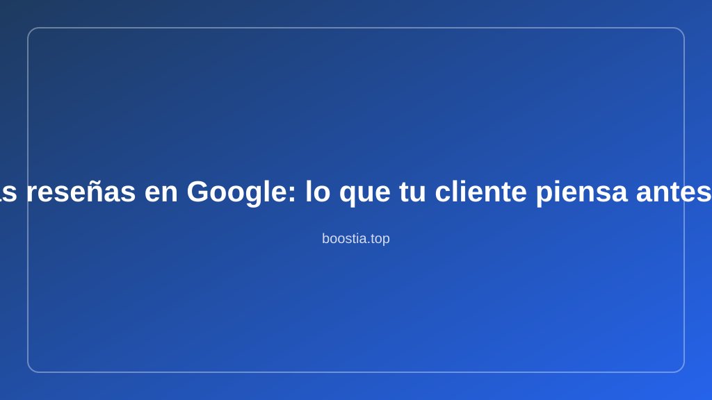 Pocas reseñas en Google