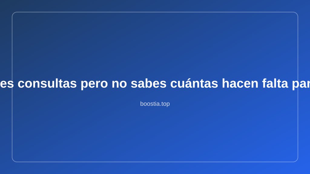 ¿Cuántas consultas necesita tu negocio para cerrar