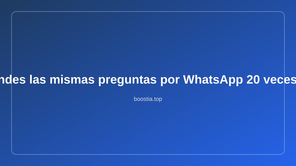 Respondes las mismas preguntas por WhatsApp 20
